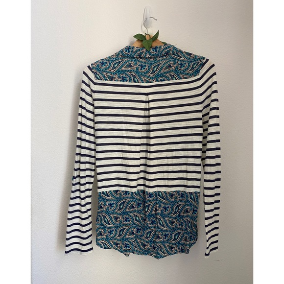 Anthropologie Postage Stampe • Striped Paisley Collared Lightweight Blouse - Picture 12 of 15